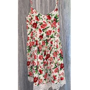 Floral Romper with Zip up back